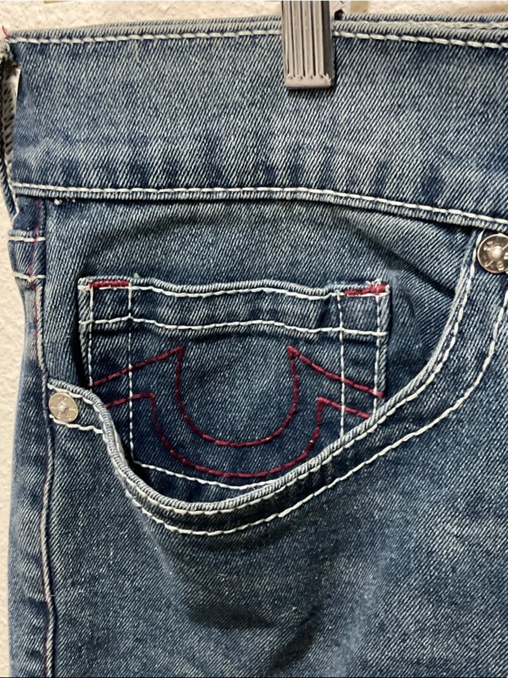 True Religion Big & Tall Men's Rocco Relaxed Skinny Dark Blue Jeans